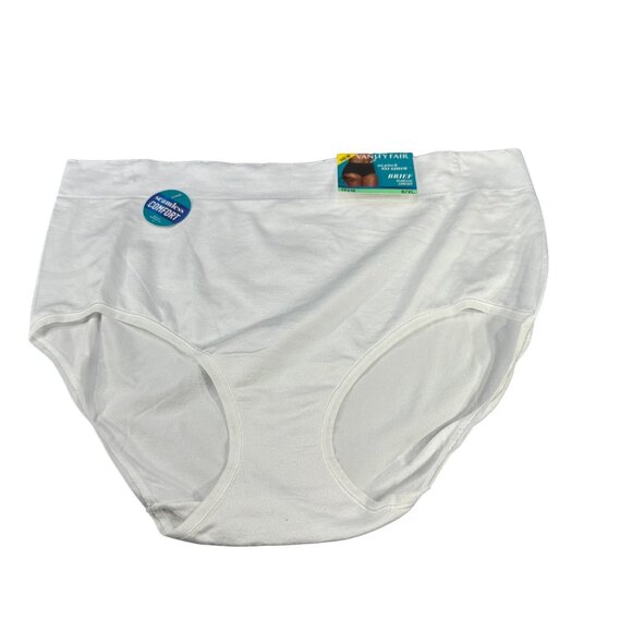 Vanity Fair Women's Size XL 8 Panty Brief No Show No Pinch White New With Tags - Picture 1 of 9